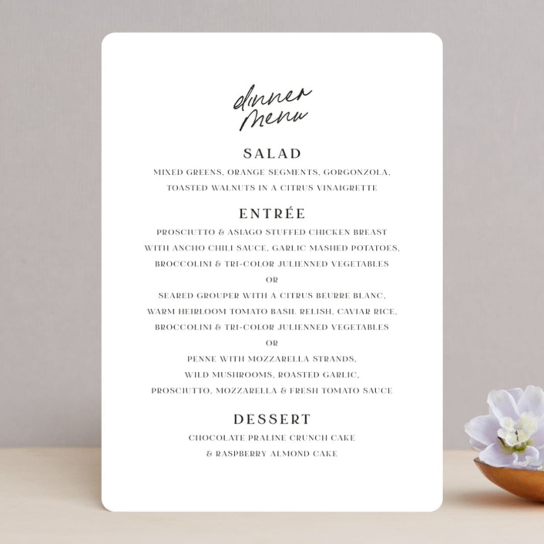 "Composure" - Menus in Tuxedo by Jackie Mangiolino - Front