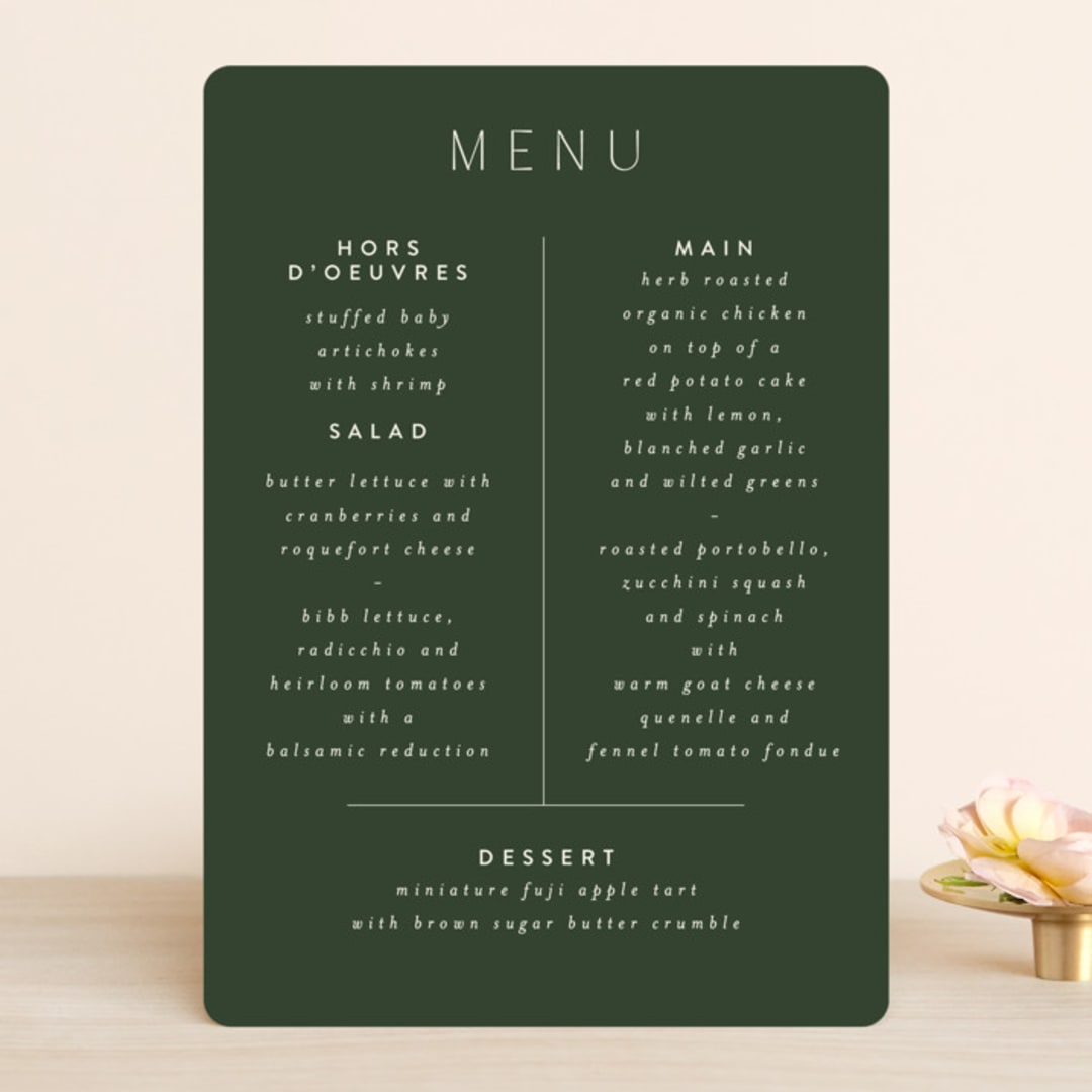 "Harmony" - Menus in Noir by Nazia Hyder - Front