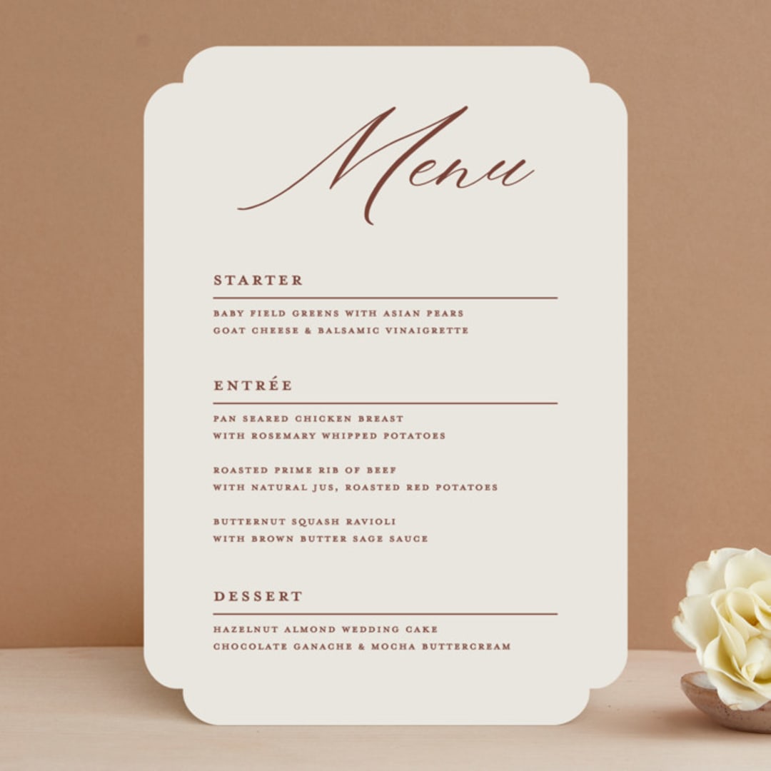 "Streamlined" - Menus in Nutmeg by Nicole Barreto - Front