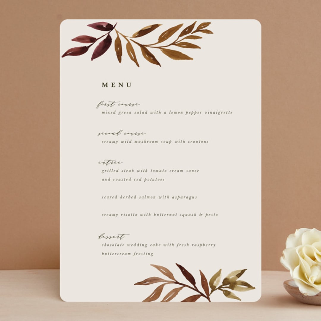 "botanical portrait" - Menus in Leather by Kate Ahn - Front