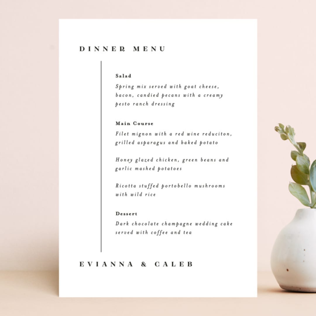 "Aligned" - Menus in Pearl by Michelle Taylor - Front