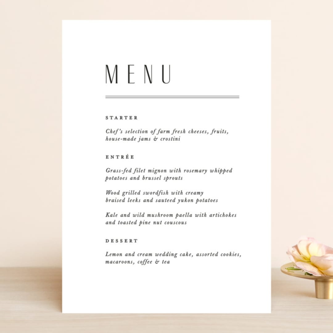 "Narrative" - Menus in Frost by Jennifer Wick - Front