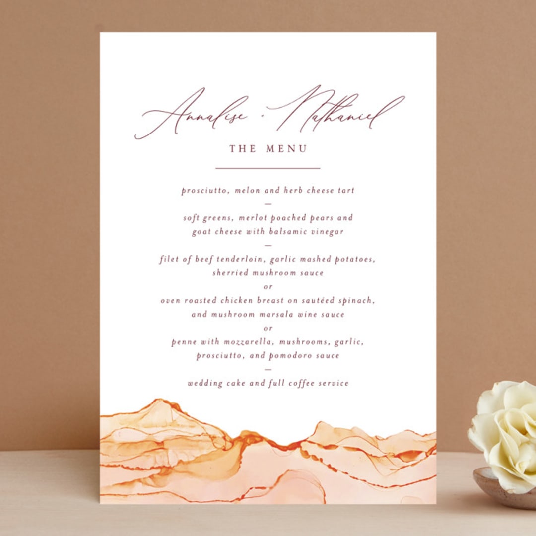 "Sandstone" - Menus in Topaz by Erin Deegan - Front