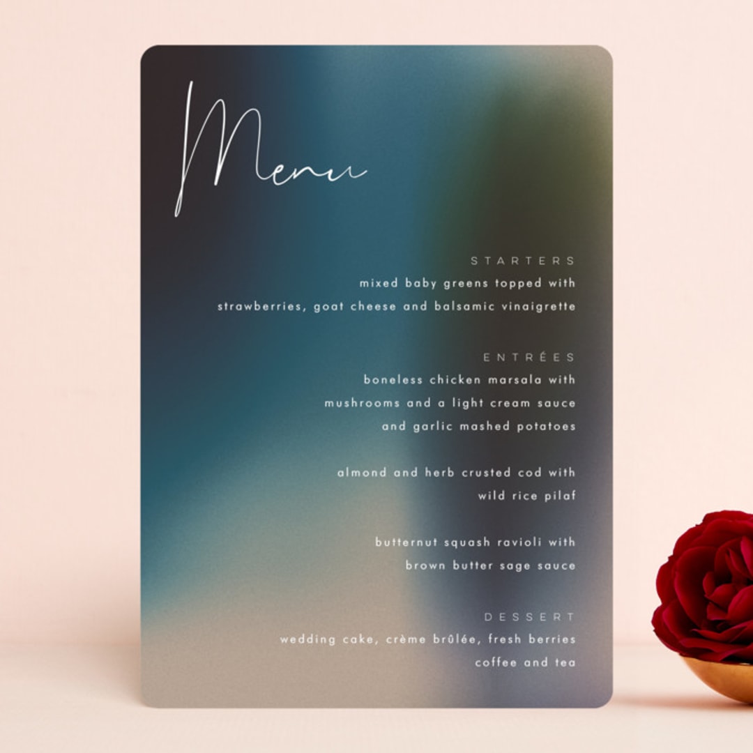 "Mystique" - Menus in Ocean by Lisa McLean - Front