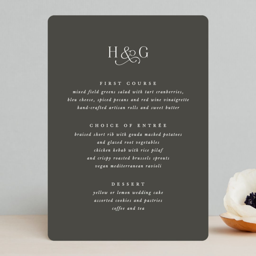 "And here we are" - Menus in Marble by Lea Delaveris - Front