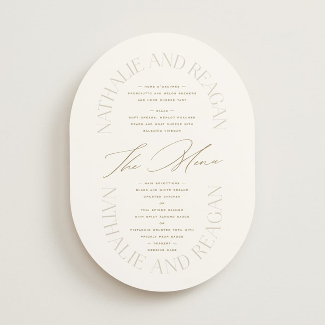 "oval" - Menus in Natural by Leah Bisch - Front