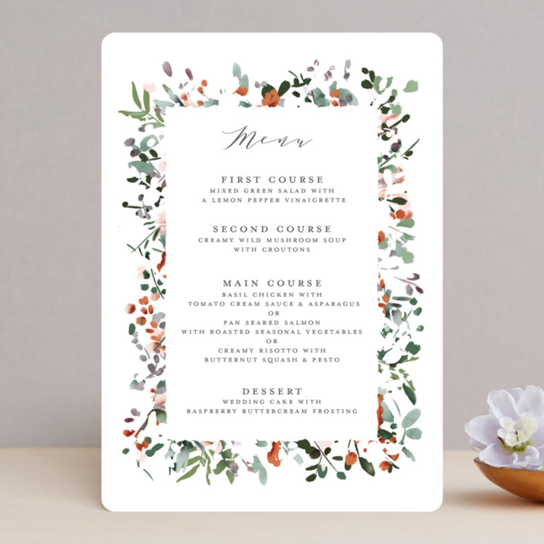 "The Field Of Love" - Menus in Evergreen by Petra Kern - Front