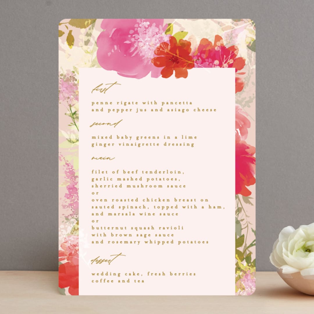 "Delightful" - Menus in Delight by Phrosné Barwood - Front