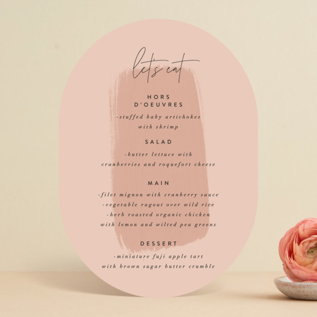 "Script" - Menus in Mauve by Nazia Hyder - Front