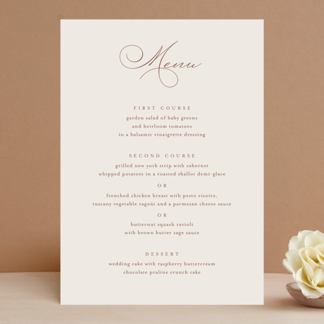 "Delicate Names" - Menus in Buttercream by Jessica Williams - Front