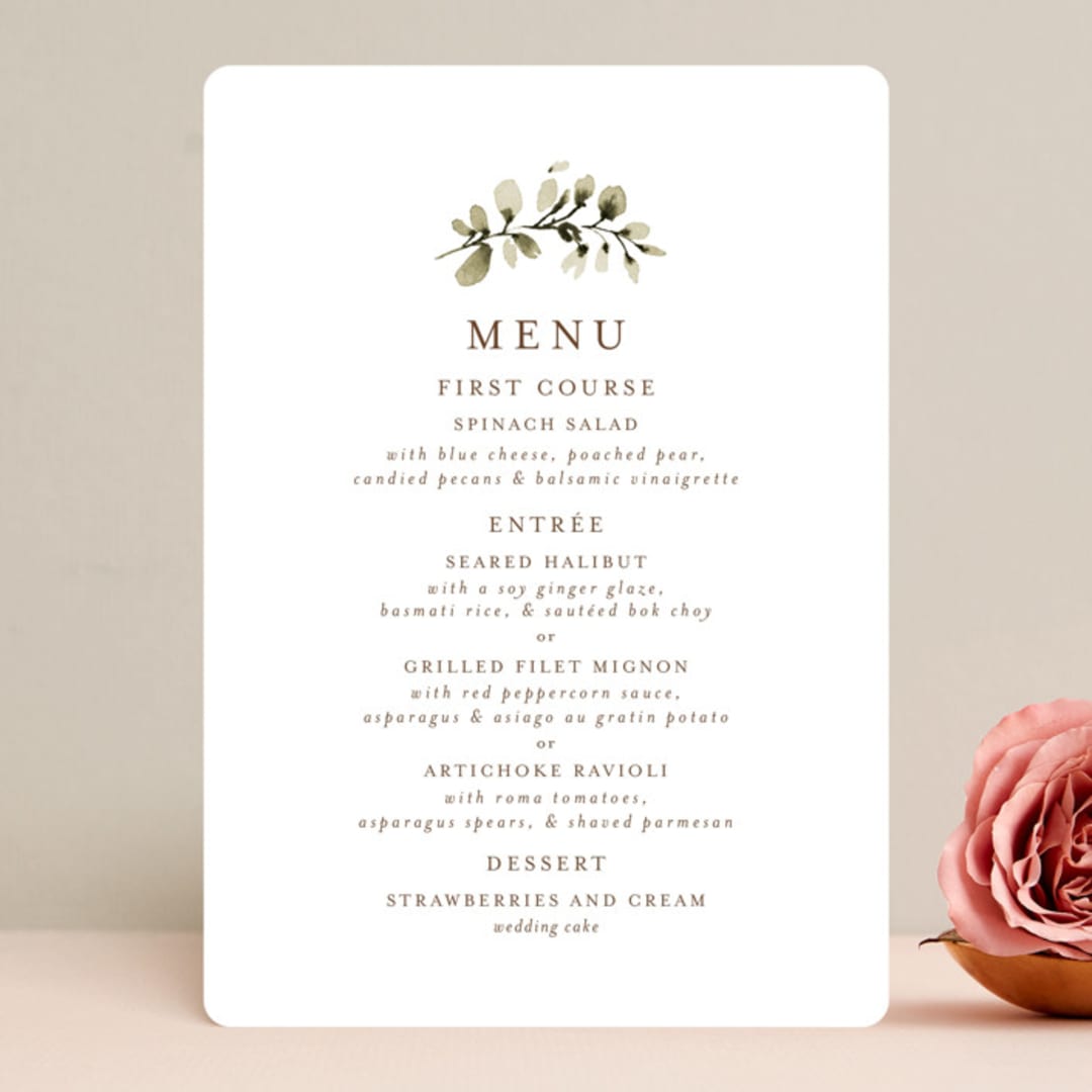 "Wedding Fields" - Menus in Fern by Chris Griffith - Front