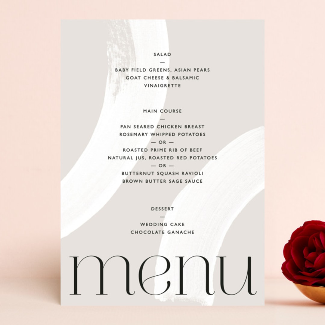 "Swoon" - Menus in Cream by Lindsay Stetson Thompson - Front