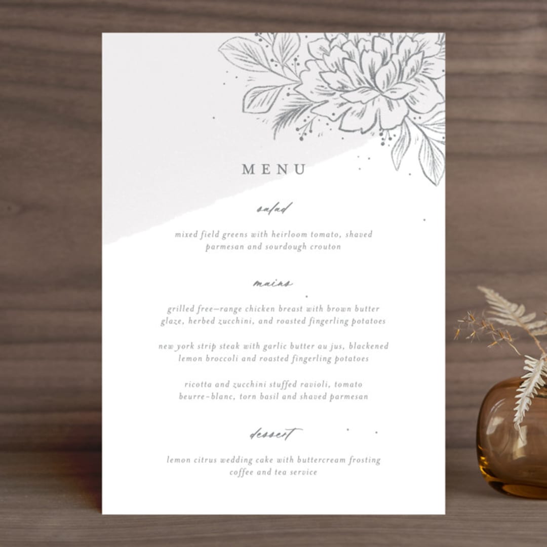 "Loving" - Menus in Cloudy by Paper Raven Co. - Front