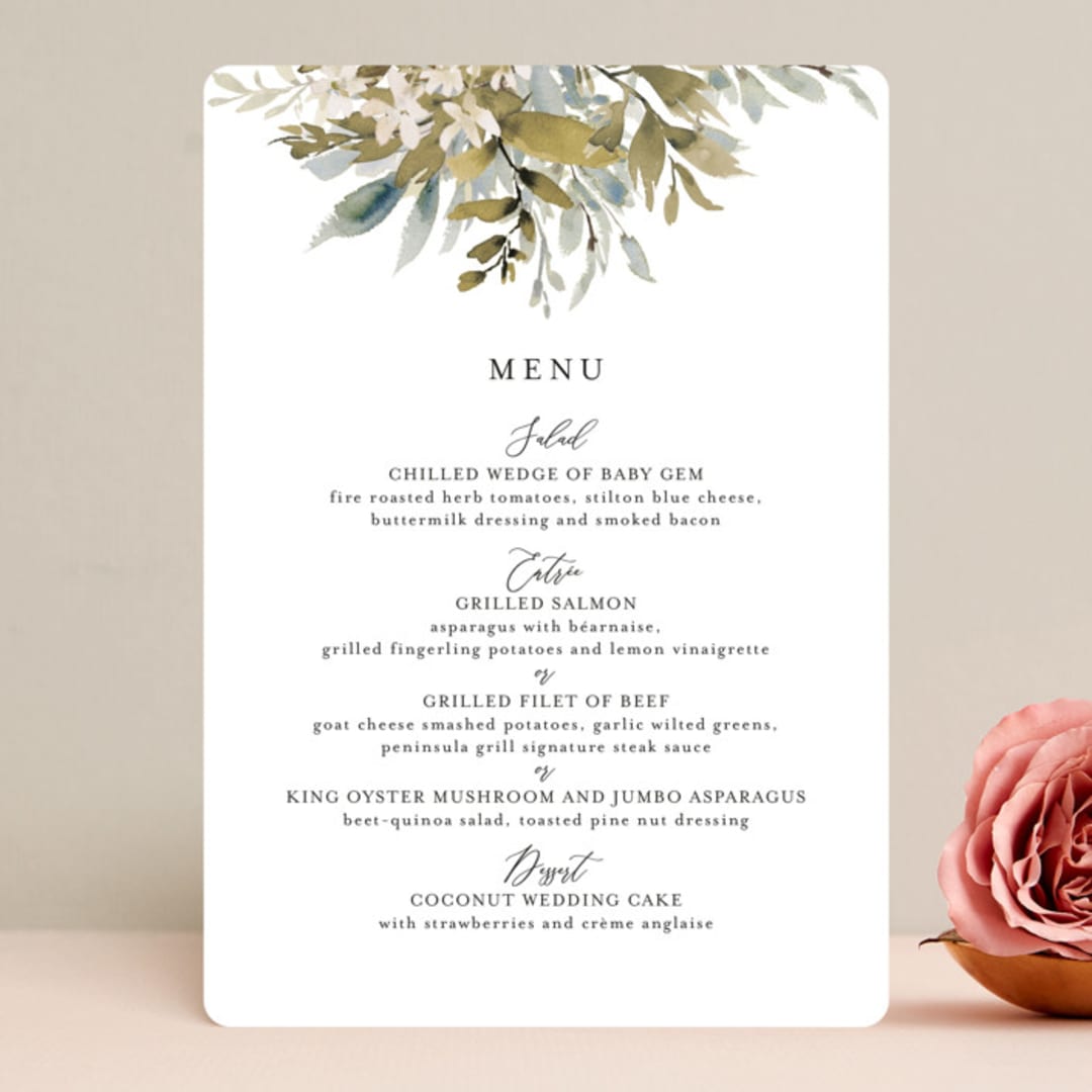 "Wedding Festive" - Menus in Frost by Chris Griffith - Front
