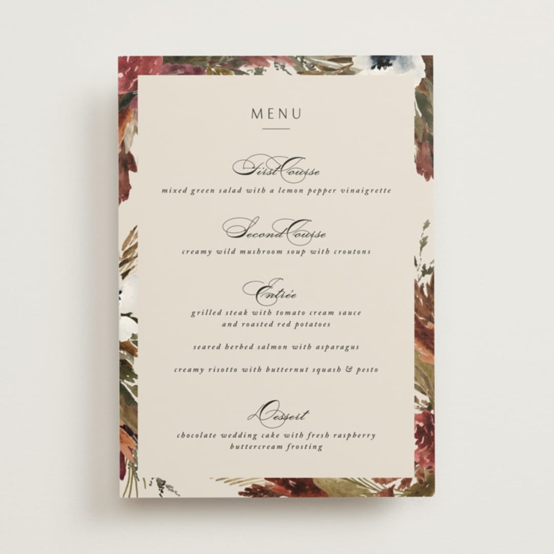 "poetique" - Menus in Autumn by Kate Ahn - Front
