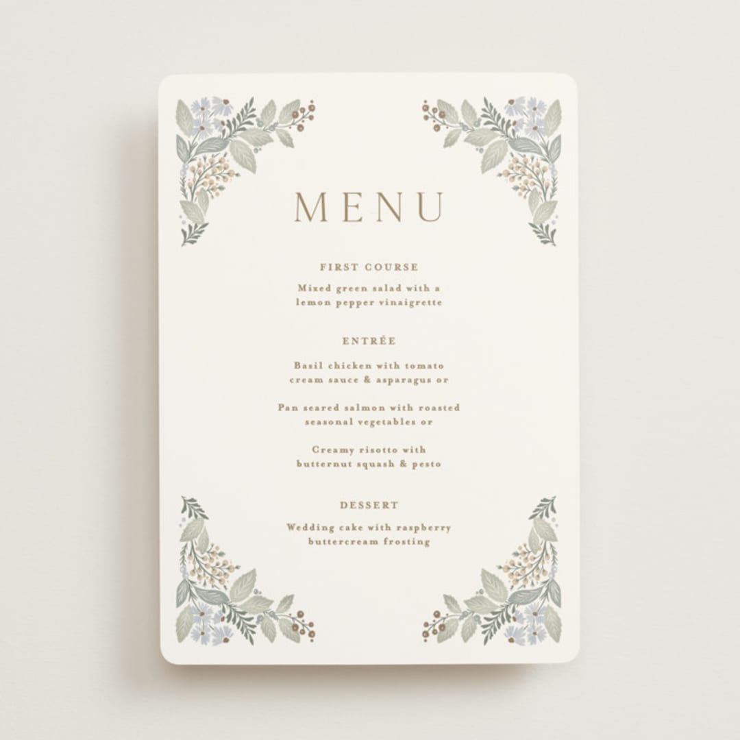 "Wild Flora" - Menus in Meadow by Kristen Smith - Front
