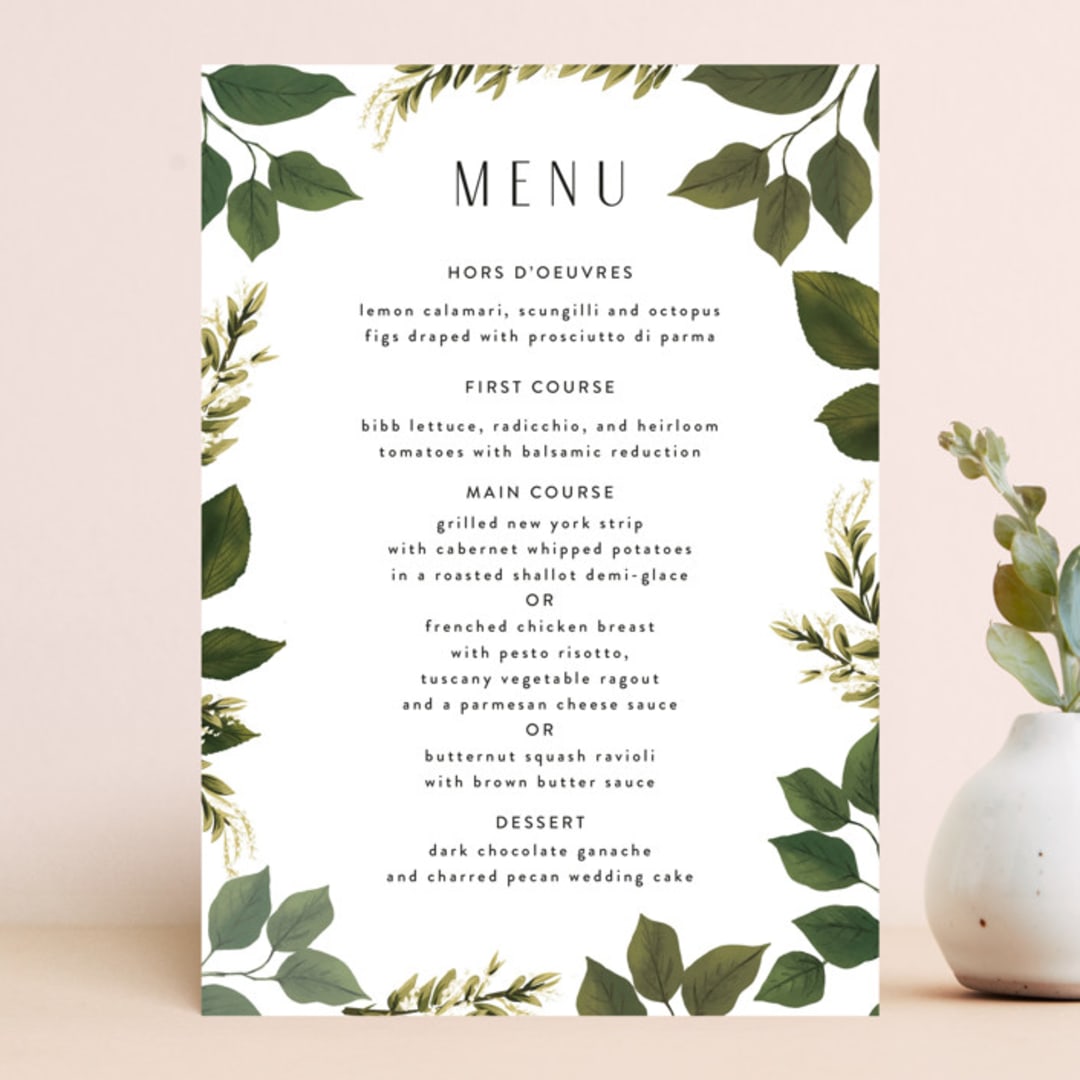 "Rose Garden" - Menus in Porcelain by Susan Moyal - Front