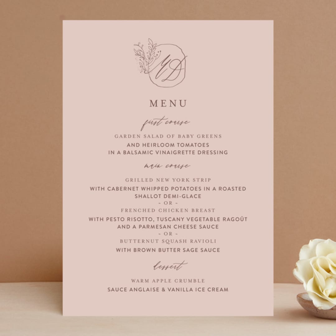 Delicate monogram