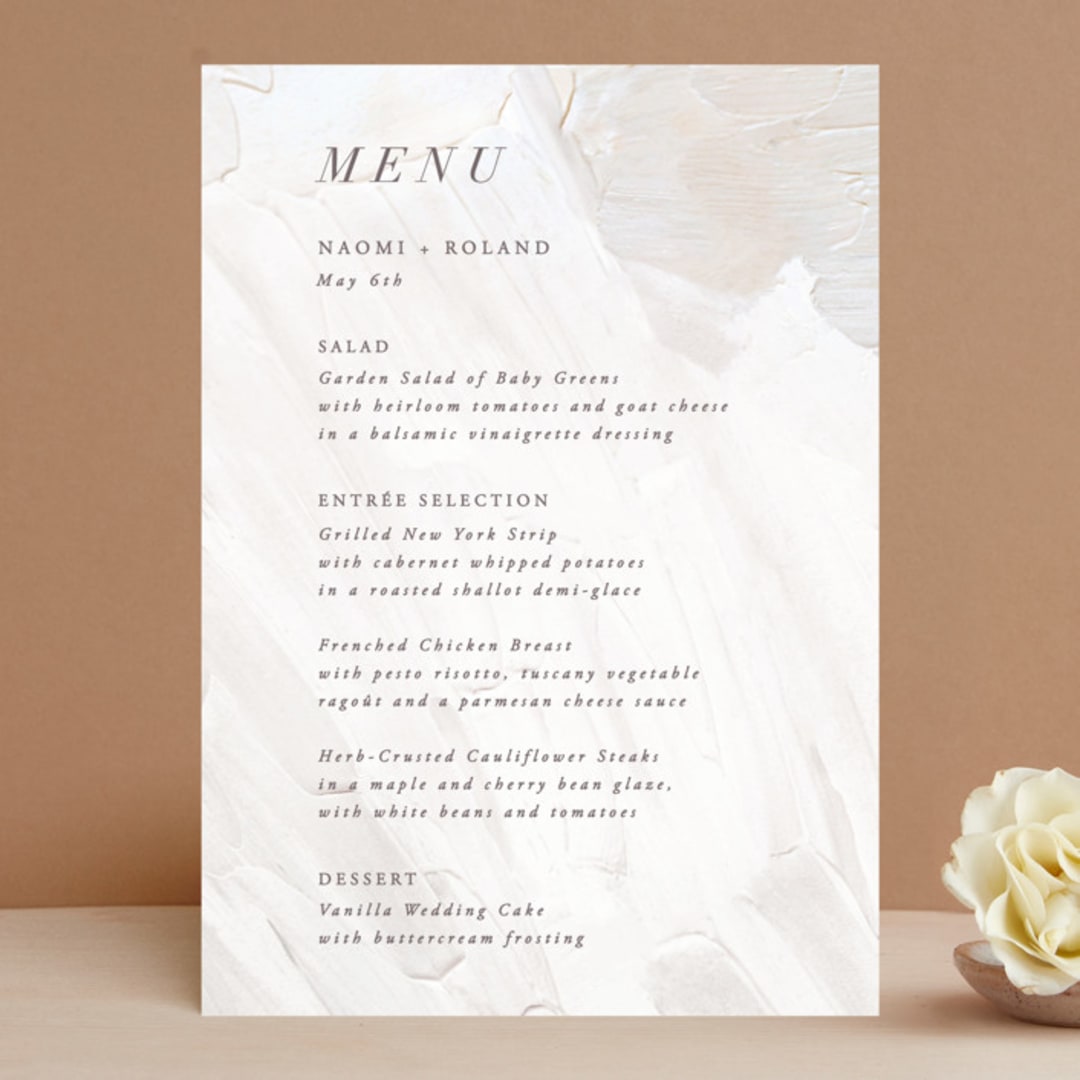 "Neutrality" - Menus in Cream by Hooray Creative - Front