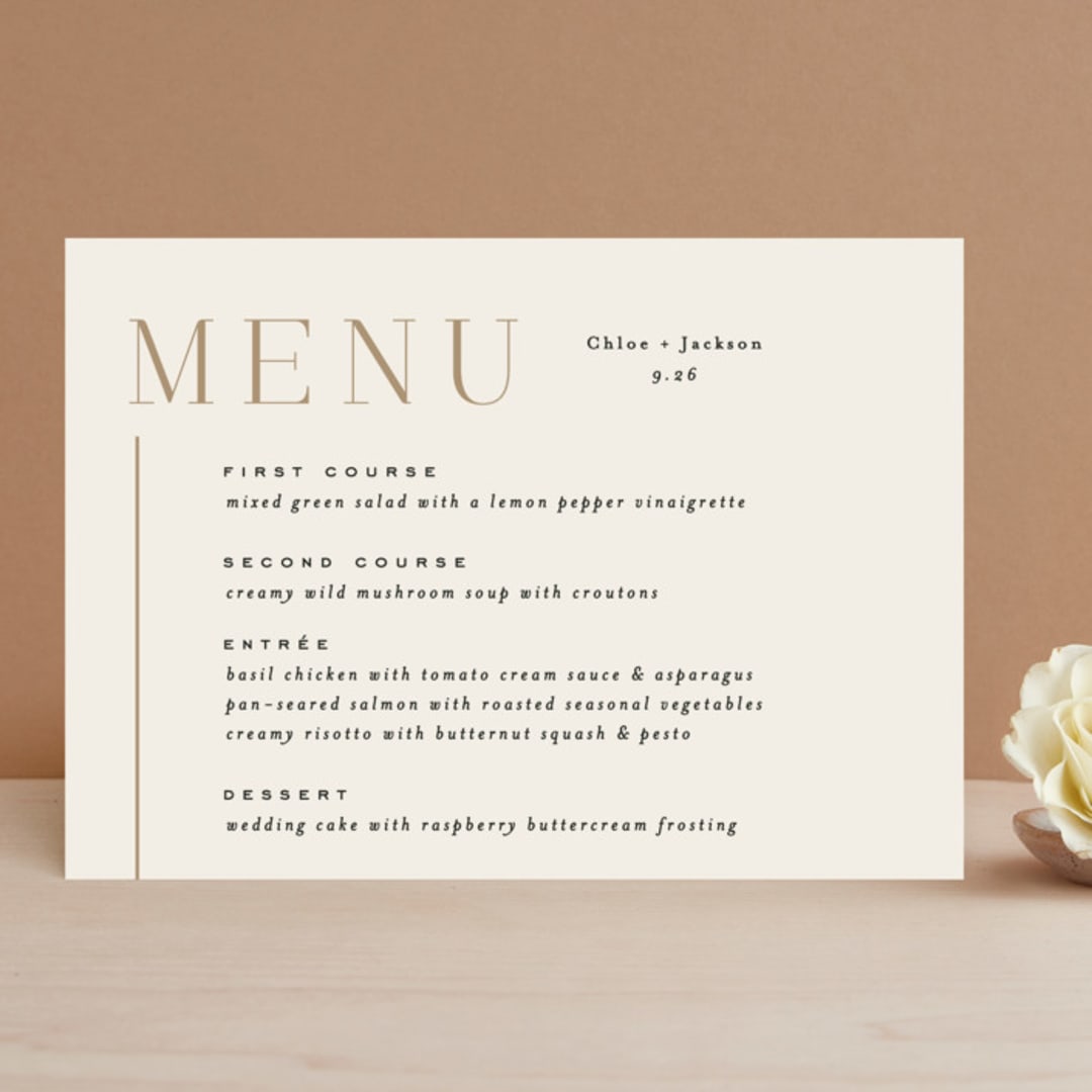 "Left Stack" - Menus in Vanilla by Alethea and Ruth - Front