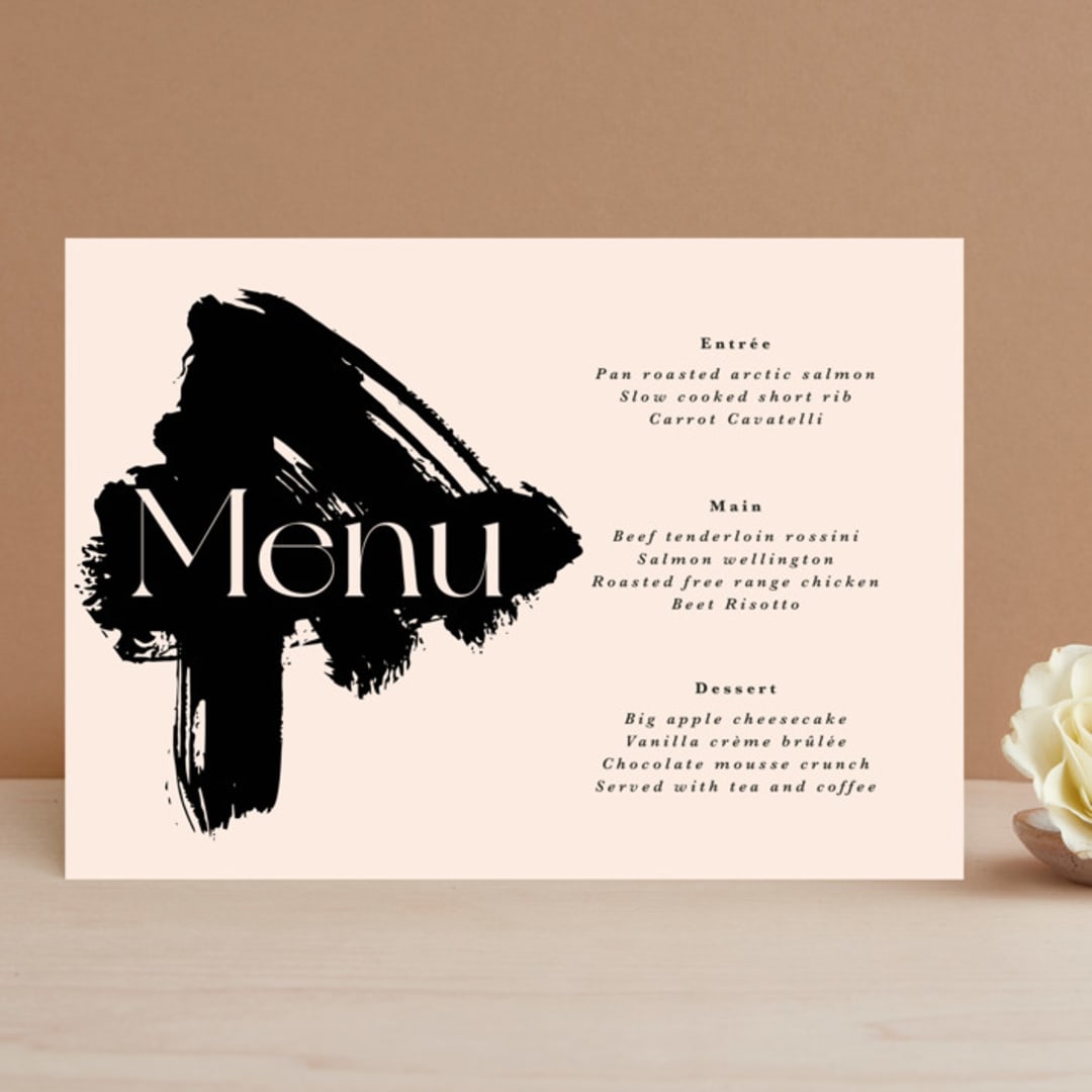 "SoHo" - Menus in Blush by Hudson meet Rose - Front