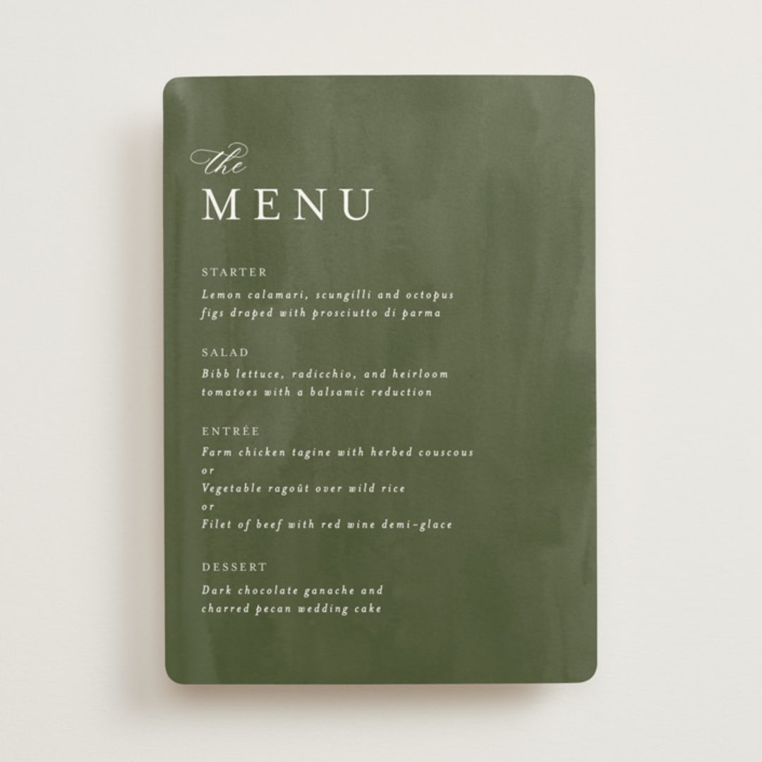 "petal toss" - Menus in Cream by Angela Marzuki - Front