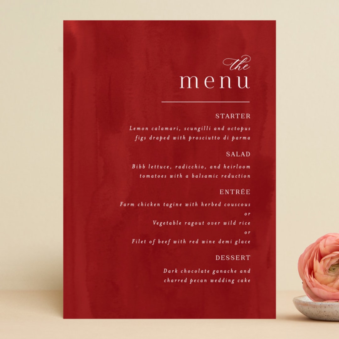 "wispy" - Menus in Sienna by Angela Marzuki - Front