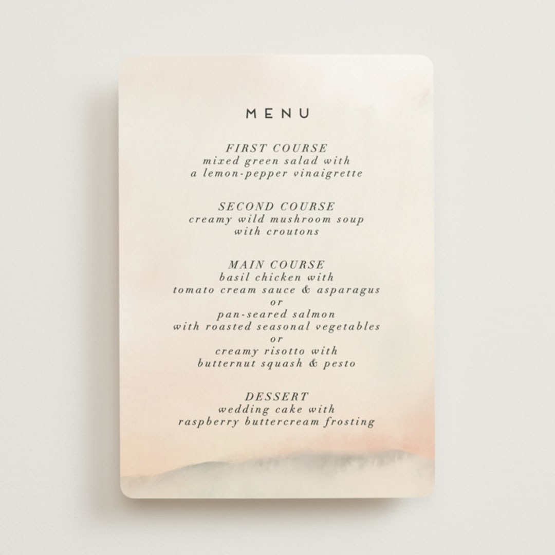 "Every Single Dawn With You" - Menus in Forest by Petra Kern - Front