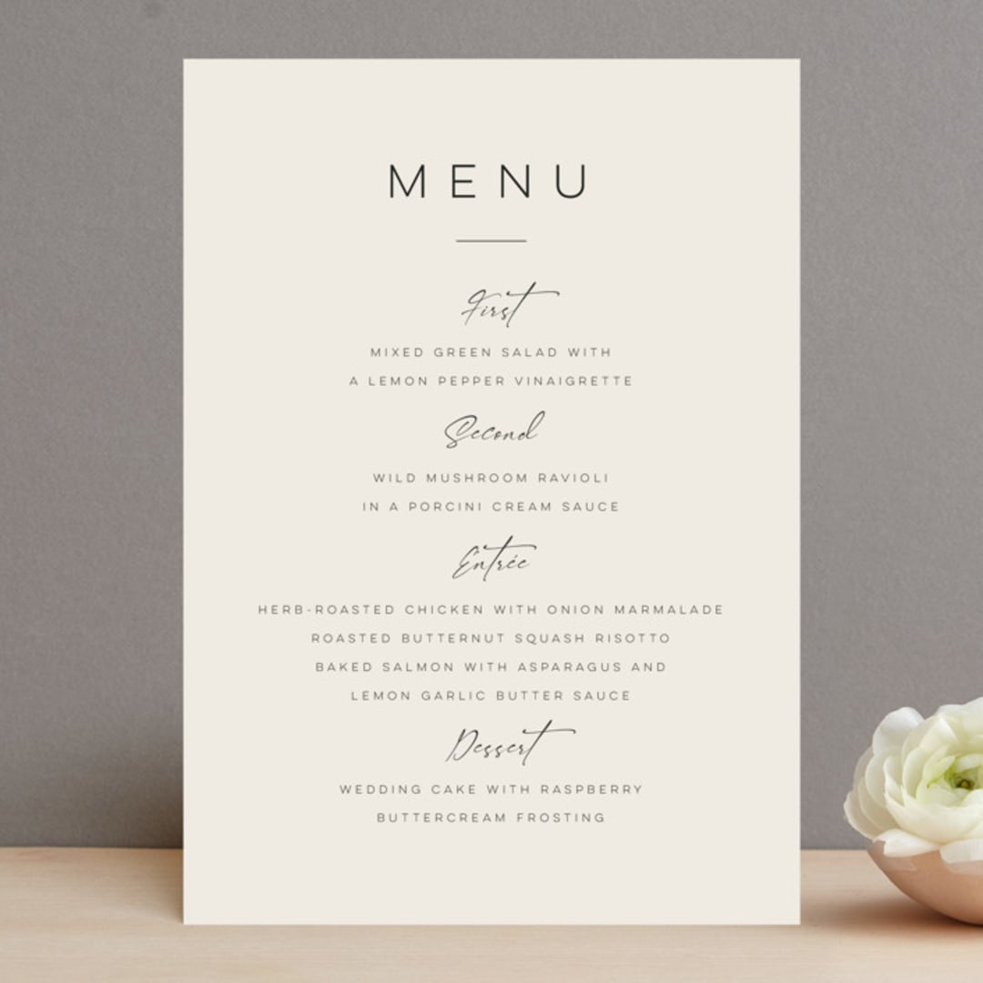"Modernline" - Menus in Cotton by April Astudillo - Front