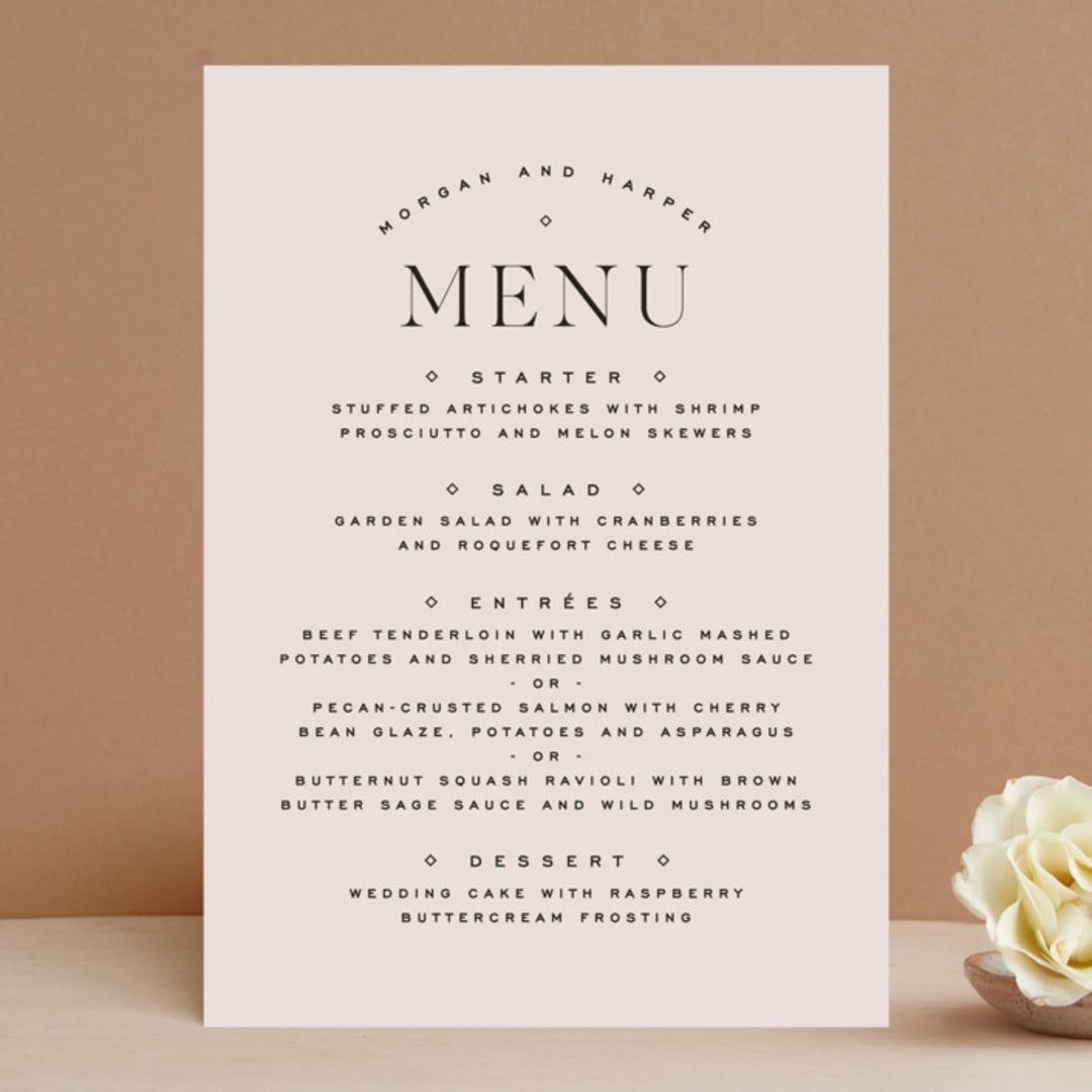 "Coco" - Menus in Linen by Carly Reed Walker - Front