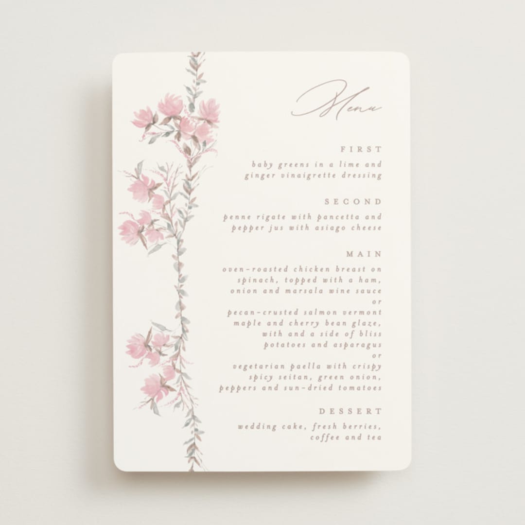 "butter blossoms" - Menus in Posie by Phrosné Barwood - Front