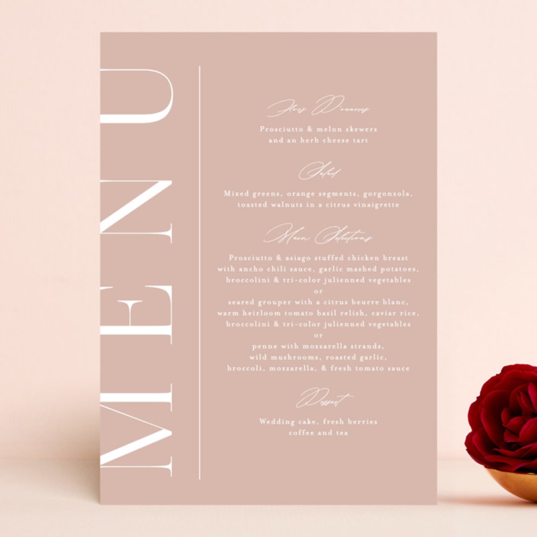 "Mystique" - Menus in Linen by Ashley Rosenbaum - Front