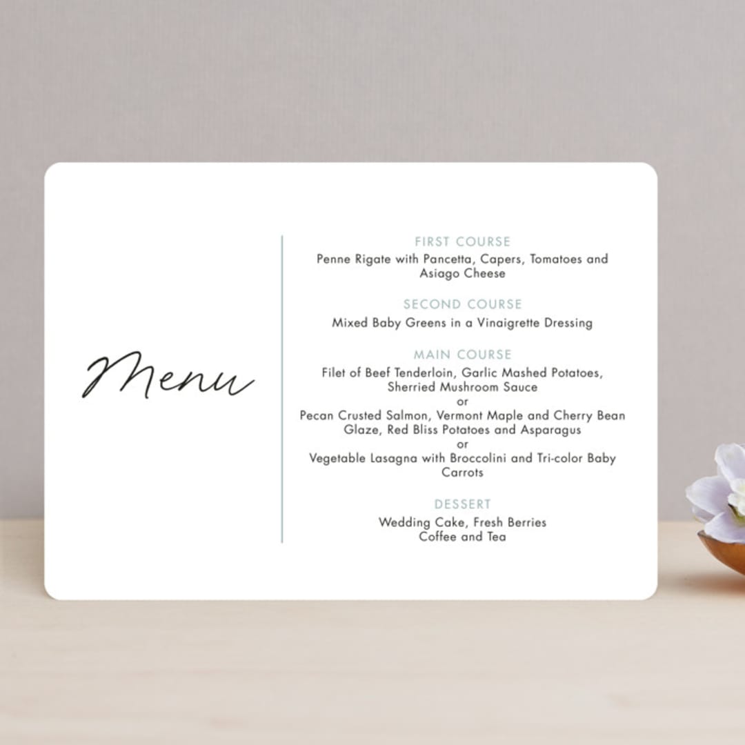 "Postale" - Menus in Ebony by Ann Gardner - Front