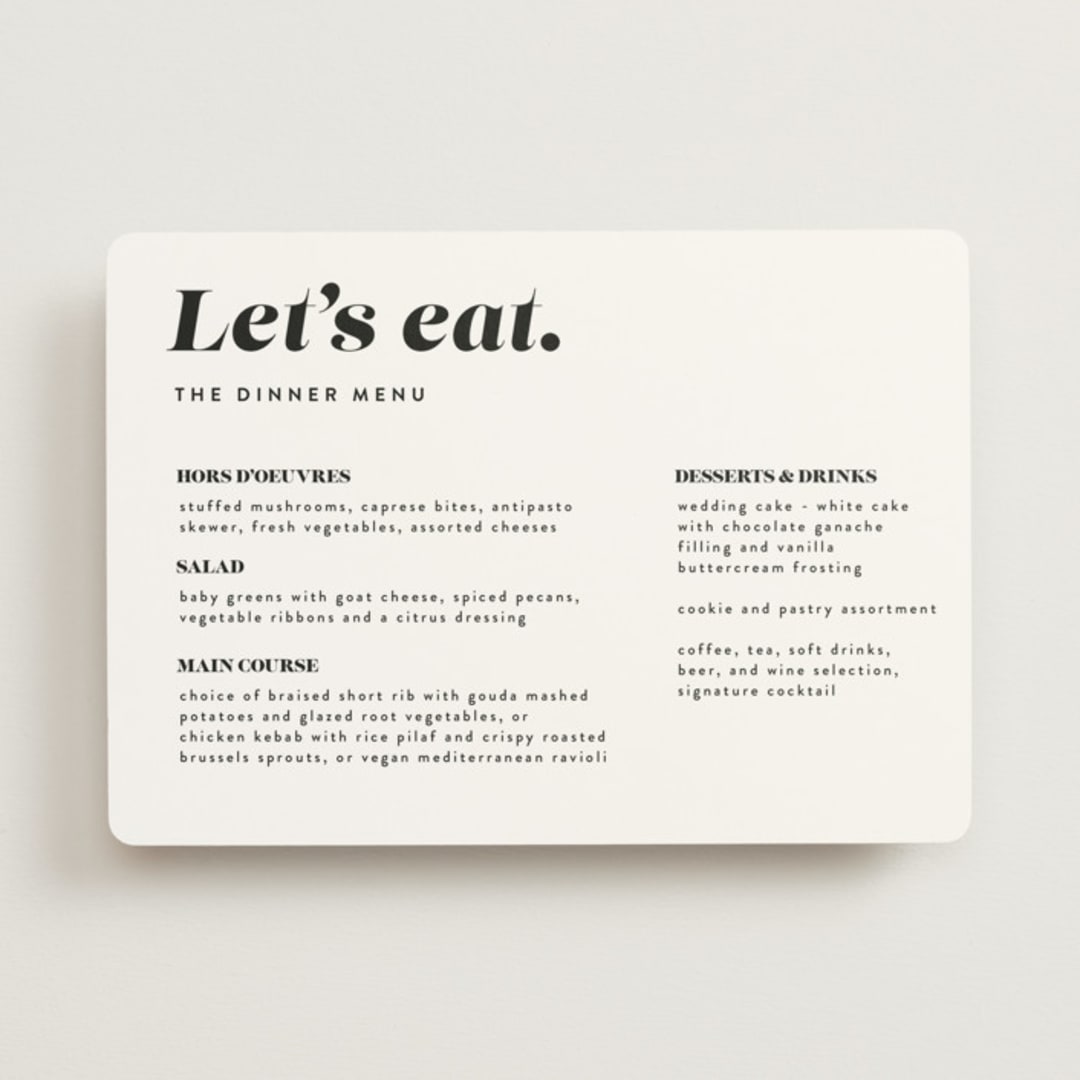 "Make it official" - Menus in Panda by Lea Delaveris - Front