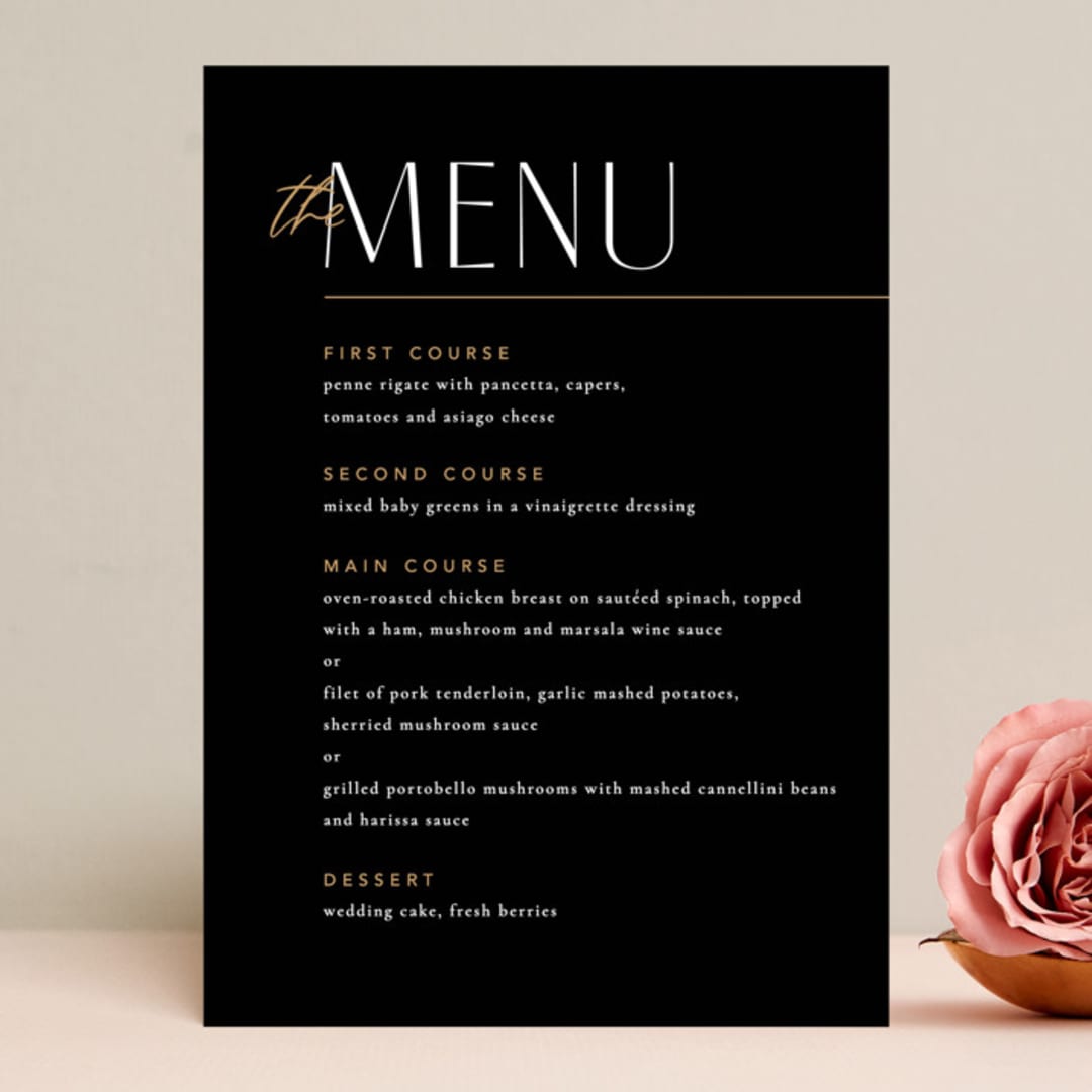 "love love love" - Menus in Onyx by Robert and Stella - Front