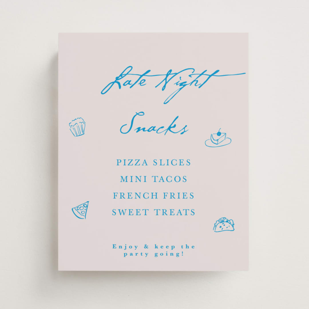 "Handdrawn little things" - Menu Signs in Sky Whispers by Cass Loh - Front