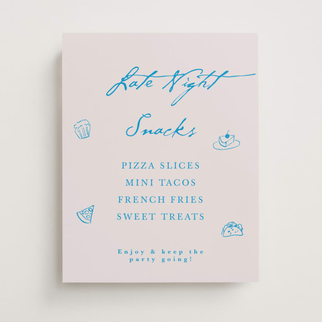 "Handdrawn little things" - Menu Signs in Sky Whispers by Cass Loh - Front