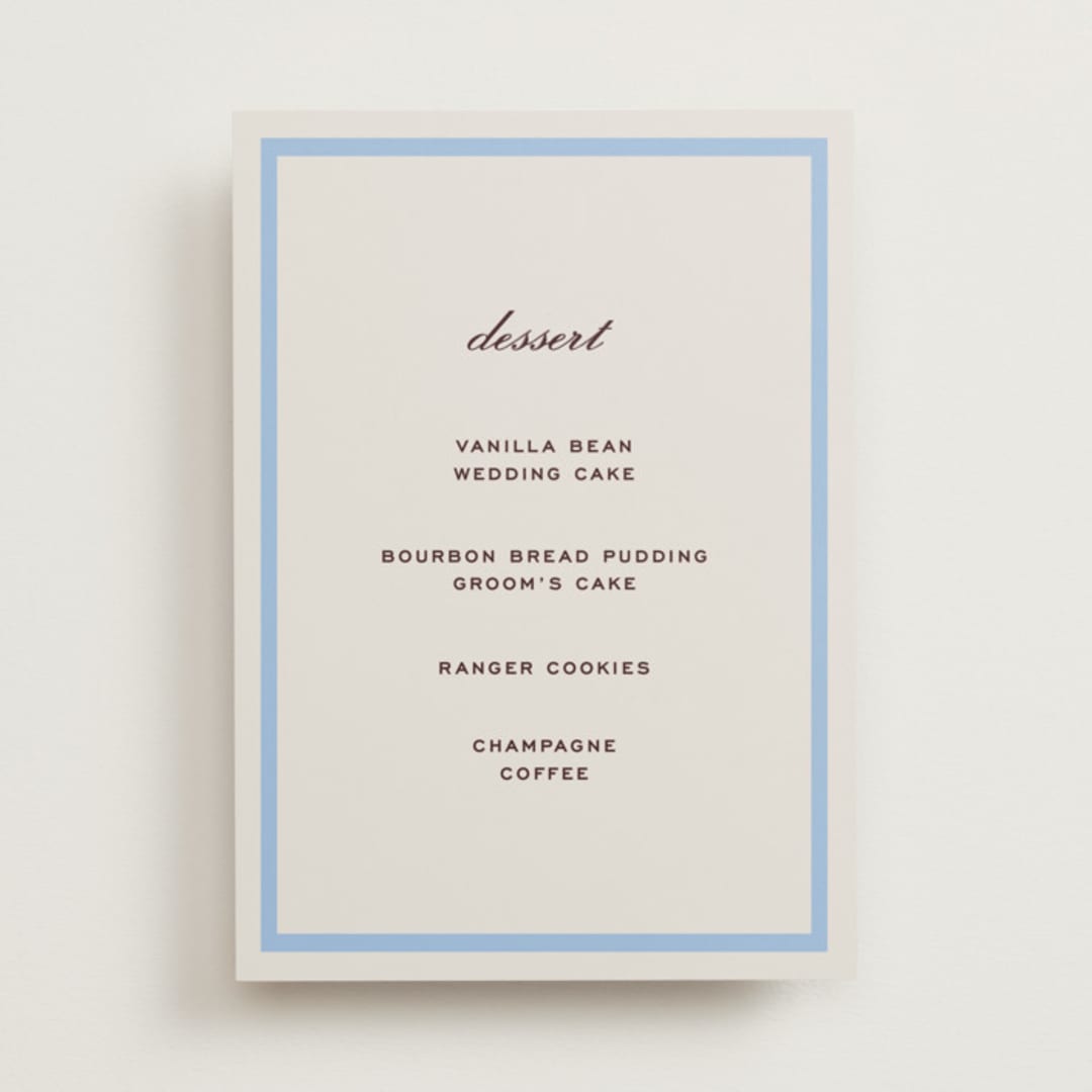 "Montauk" - Menu Signs in Sky by Megan Davis - Front