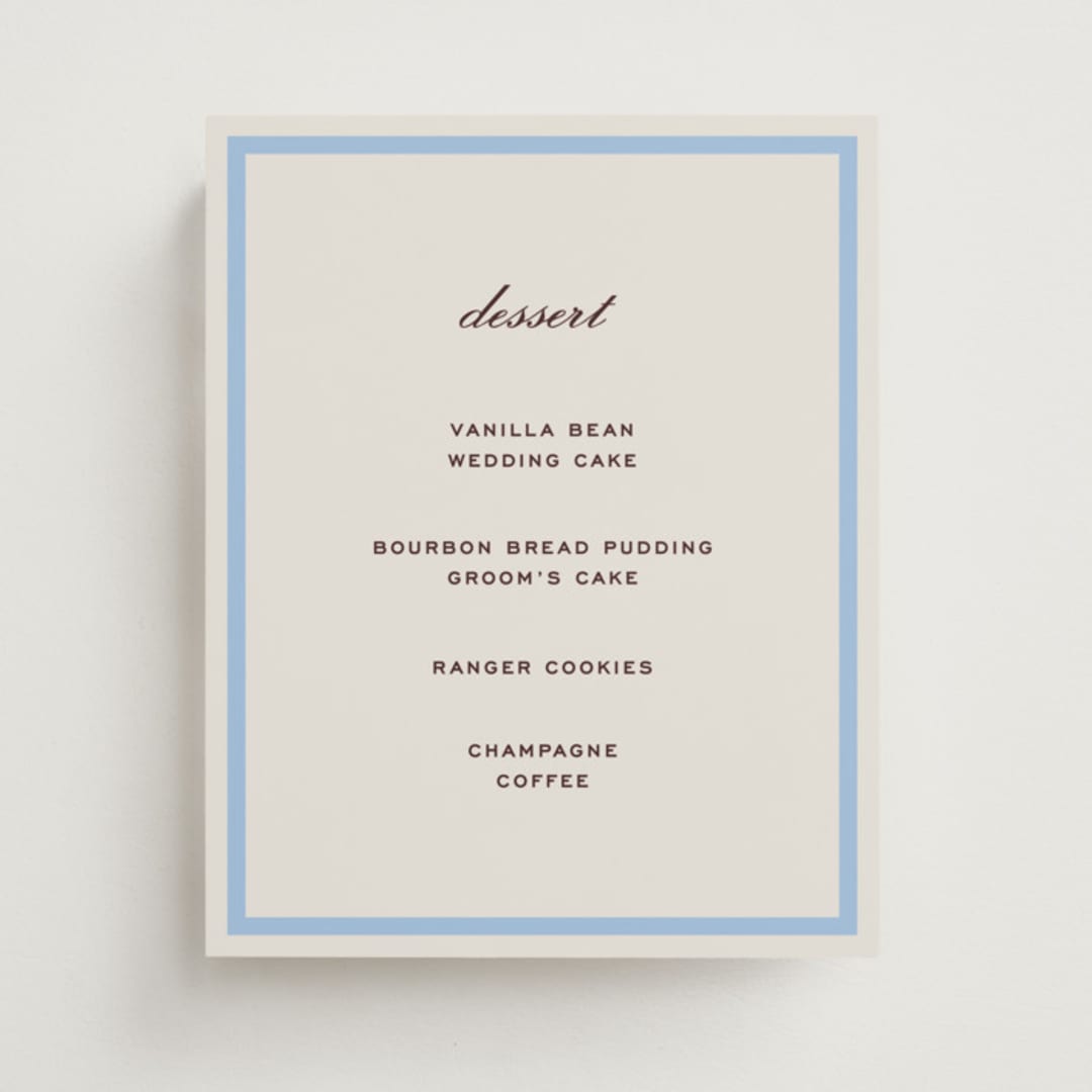 "Montauk" - Menu Signs in Sky by Megan Davis - Front