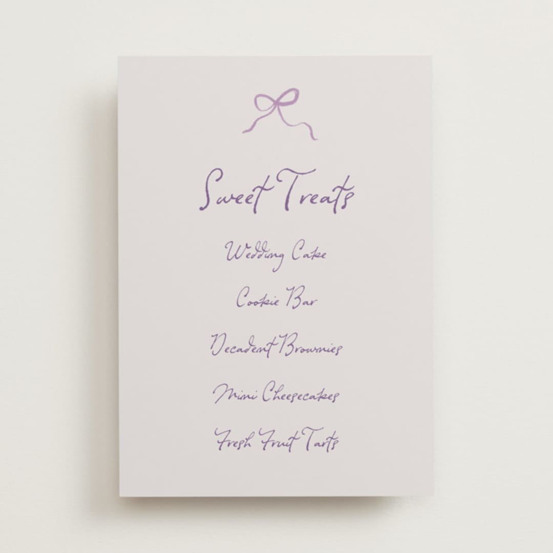 "tablescape drawing" - Menu Signs in Hydrangea by Cass Loh - Front