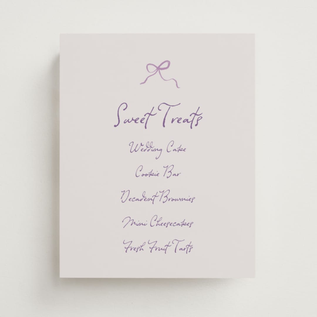 "tablescape drawing" - Menu Signs in Hydrangea by Cass Loh - Front