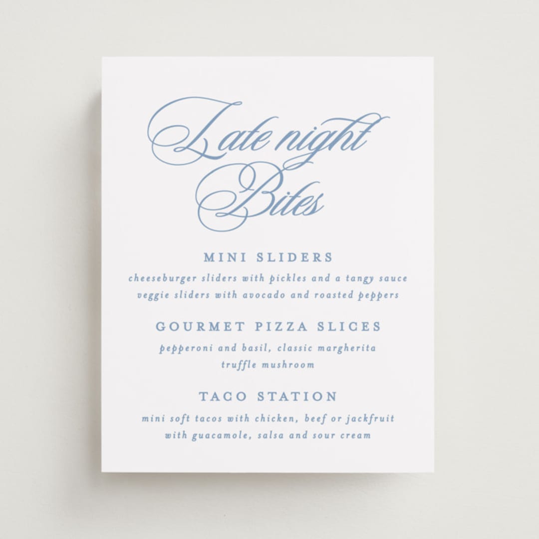 "Aristocratic" - Menu Signs in Sky by Creo Study - Front