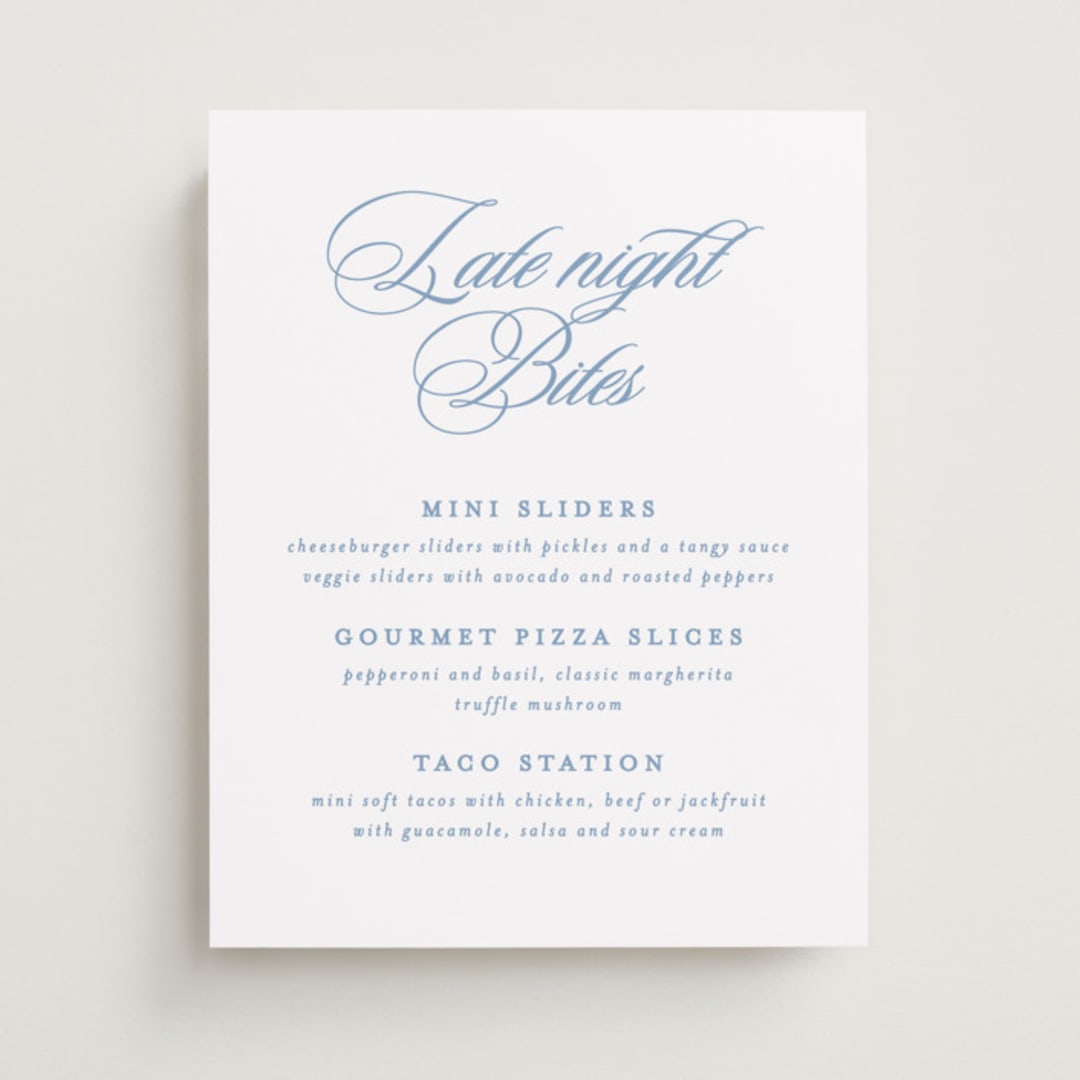 "Aristocratic" - Menu Signs in Sky by Creo Study - Front