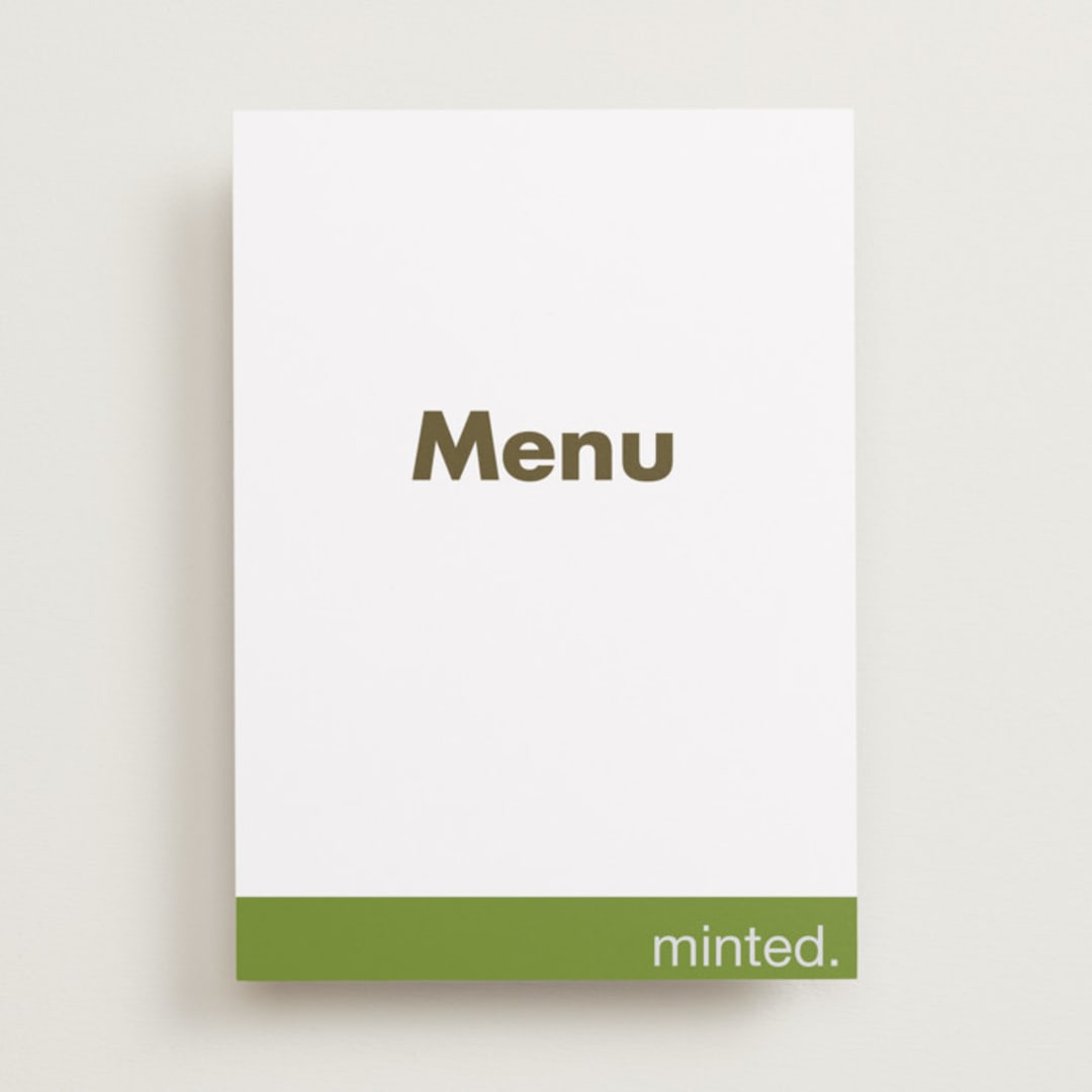 "Portrait Custom" - Menu Signs in Charcoal by Minted - Front