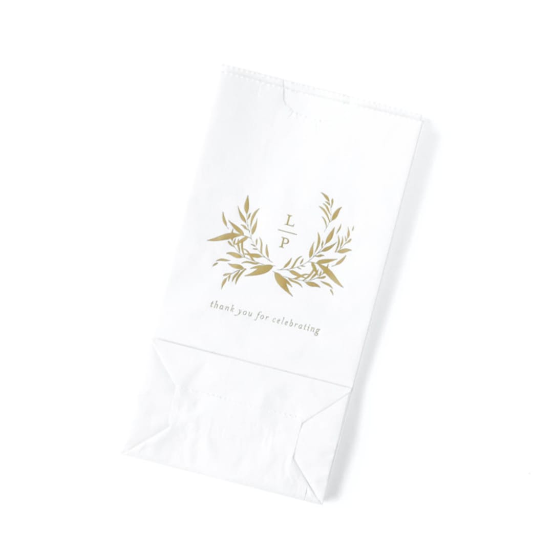 Natural Monogram Favor Bag, set of 50