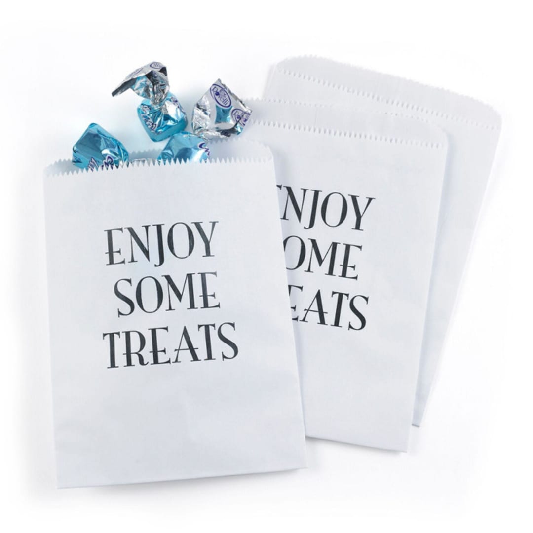 Enjoy White Treat Bags - Pack of 25