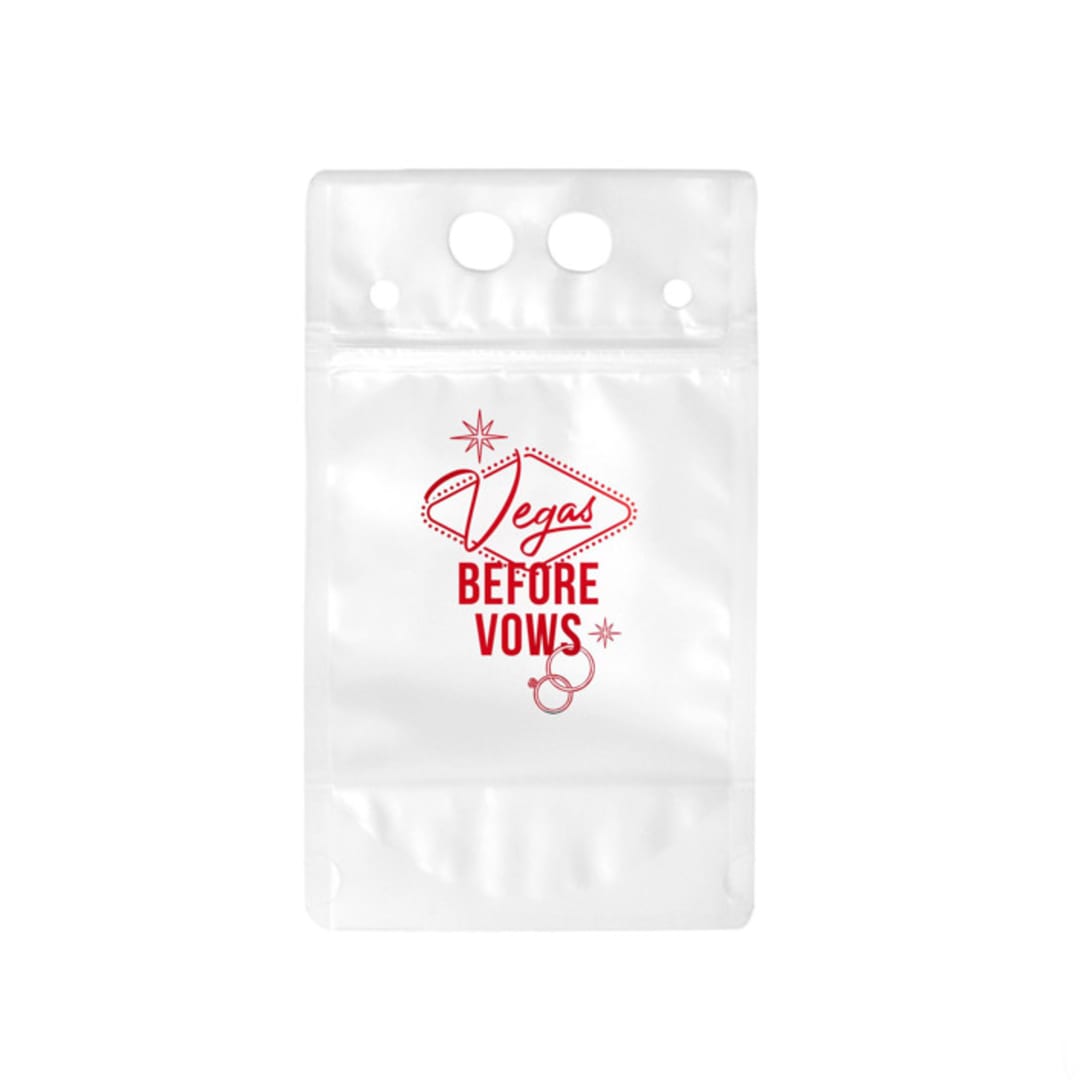 "Vegas Before Vows Plastic Pouch, Set of 12" - Favor Bags in clear by ForYourParty