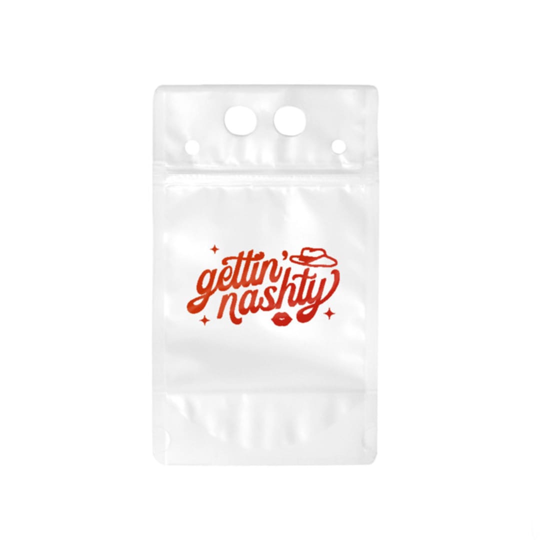 "Gettin' Nashty Plastic Pouch, Set of 12" - Favor Bags in red by ForYourParty