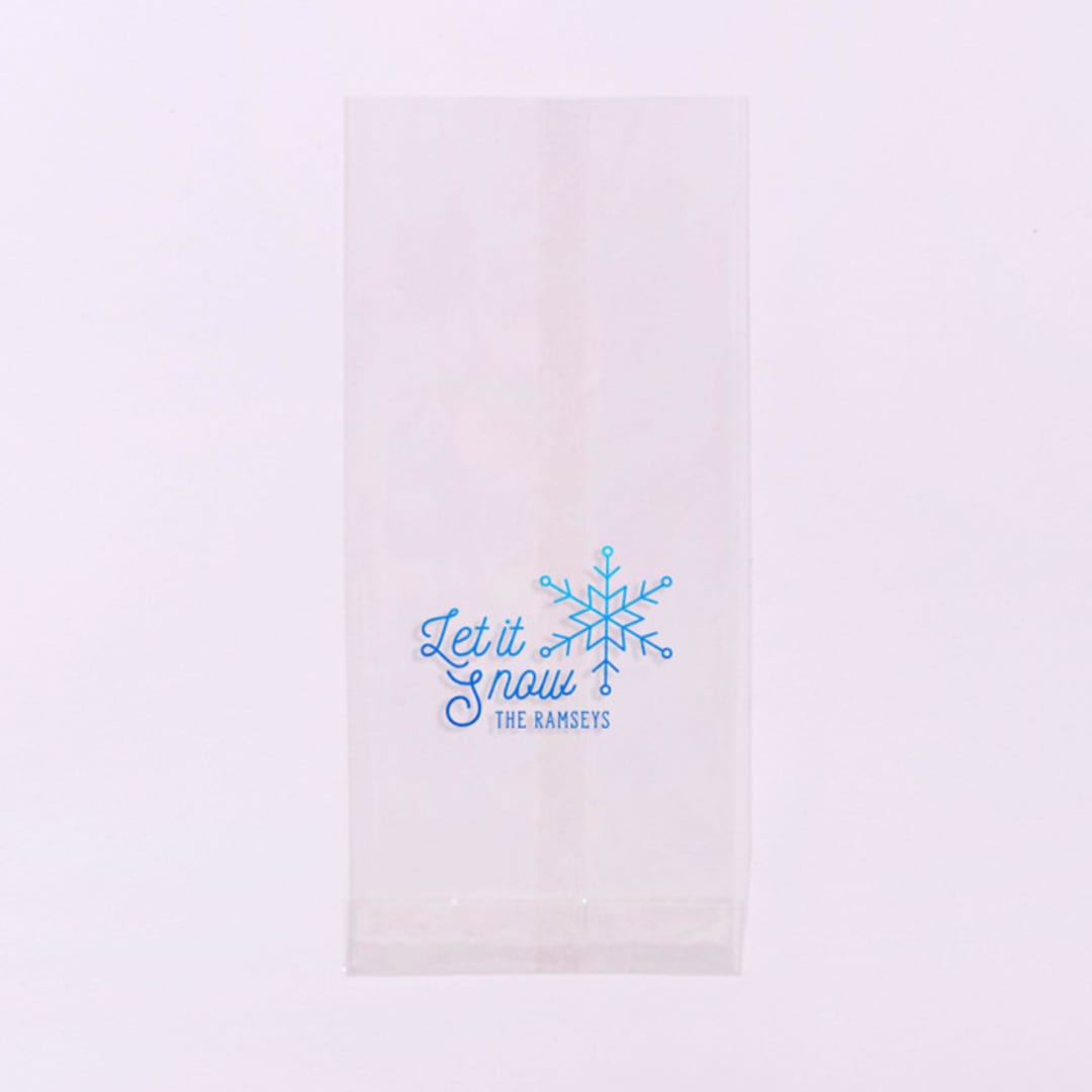 "Custom Let It Snow Favor Bag, set of 50" - Favor Bags in clear by ForYourParty