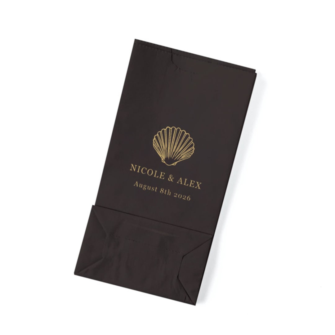 Simple Seashell Favor Bag, set of 50